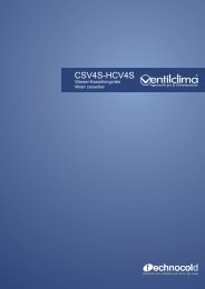 Preisliste Ventilclima - CSV4S HCV4S - Technocold