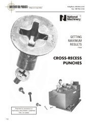 CROSS-RECESS PUNCHES - Wrentham Tool