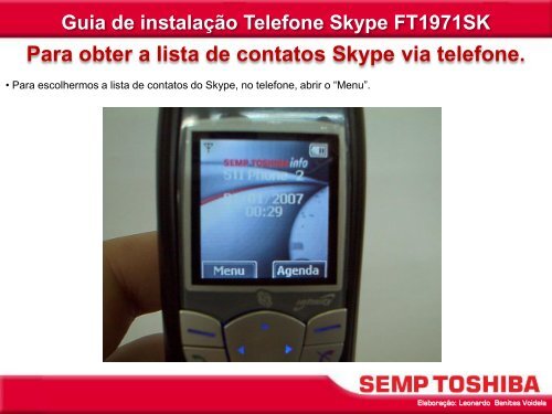 Guia de instalação Telefone Skype FT1971SK - Semp Toshiba