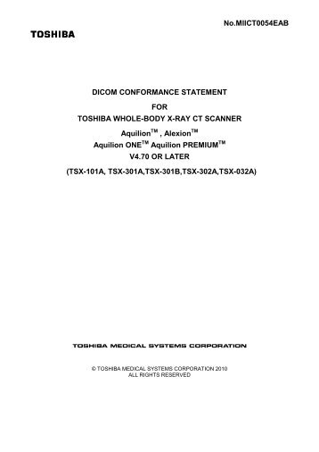 miict0054ea - Toshiba America Medical Systems