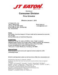 Consumer Division - JT Eaton