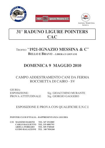 Programma raduno 1 - Pointer Club d'Italia