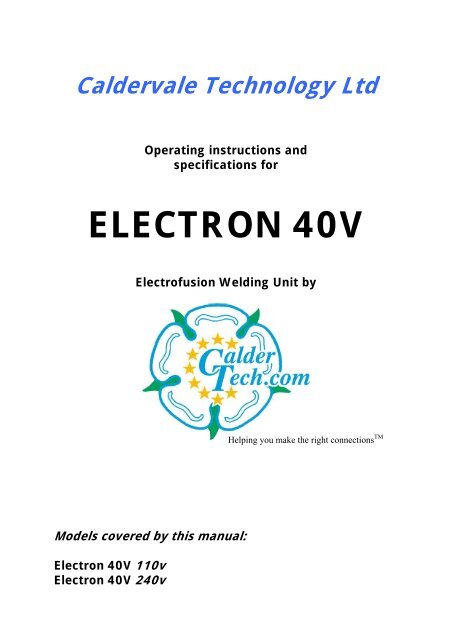 Electron Manual Electrofusion Control Box Pdf Caldervale