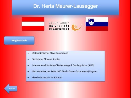 Dr. Herta Maurer-Lausegger - UniversitÃ¤t Klagenfurt