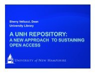 Sherry Vellucci, Dean University Library - University of New ...