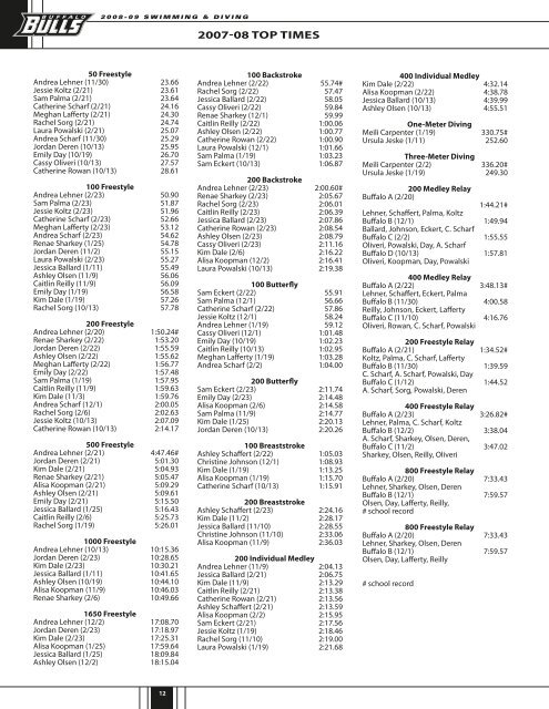 Table of contents Quick facts men's schedule ... - Buffalo Athletics