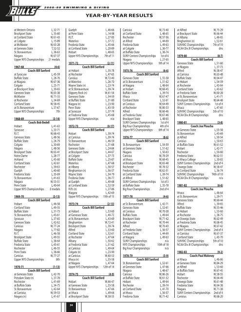 Table of contents Quick facts men's schedule ... - Buffalo Athletics