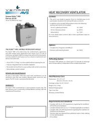 Venmar Wall Control Compatibility Chart