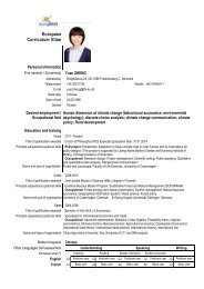 Europass Curriculum Vitae - 192.38.112.111