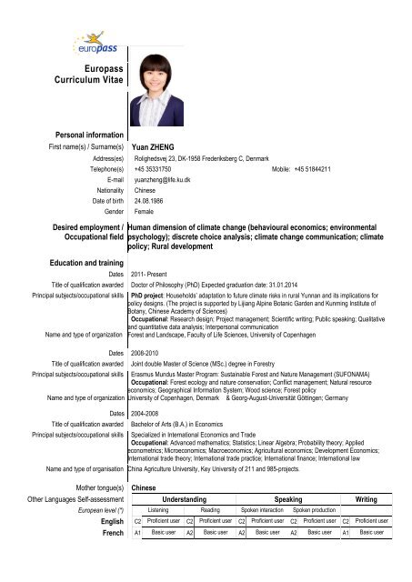 kor mod tromme Europass Curriculum Vitae - 192.38.112.111