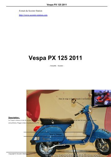 Vespa PX 125 2011 - Scooter Station