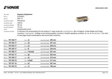 Soprano Xylophone 23200001 SKX 10 Rosewood natural ...