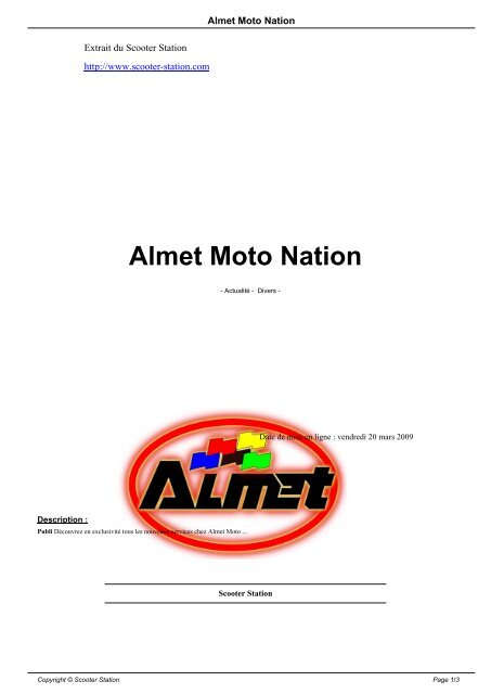 Almet Moto Nation - Scooter Station