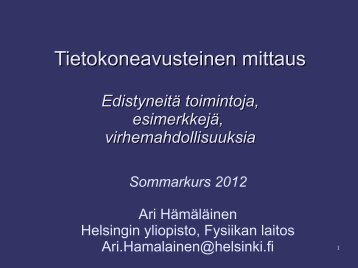 Tietokoneavusteinen mittaus - Skolresurs.fi