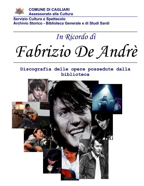 1966 Tutto Fabrizio De AndrÃ¨ - Comune di Cagliari