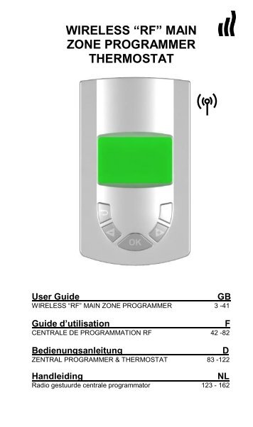 wireless ârfâ main zone programmer thermostat - Purmo Radson
