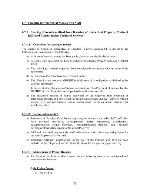 rules and regulations of gbpihed - Govind Ballabh Pant Institute of ...