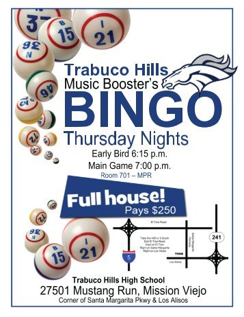 thhs music boosters bingo flyers - Trabuco Hills High School ...