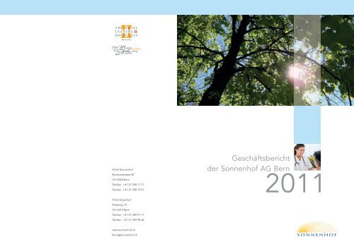 Geschäftsbericht Sonnenhof AG Bern  2011 - Elternschule Engeried ...