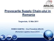 Provocarile Supply Chain-ului in Romania - ecr-uvt