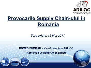 Provocarile Supply Chain-ului in Romania - ecr-uvt