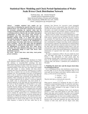 Statistical Skew Modeling and Clock Period Optimization of Wafer ...