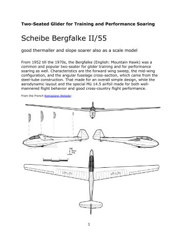 Scheibe Bergfalke II/55 for REFLEX XTR