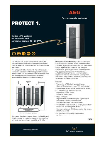 Protect 1 (AEG Online UPS 10 - 20 kVA)