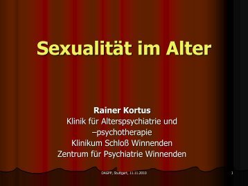 Sexualität im Alter