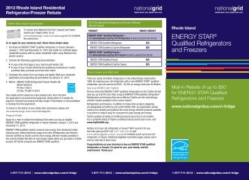 ENERGY STARÂ® Qualified Refrigerators and Freezers - National Grid