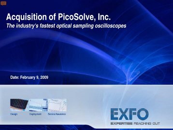 Acquisition of PicoSolve, Inc.