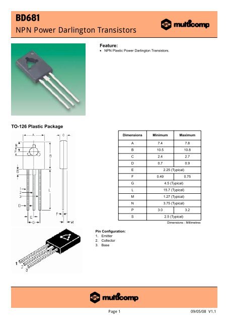 NPN Power Darlington Transistors - Bitsbox