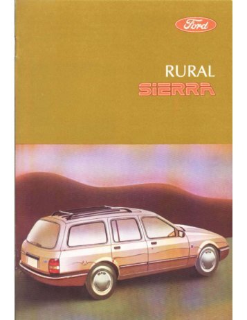 Manual del Propietario Ford Sierra Rural - Ford Sierra Net