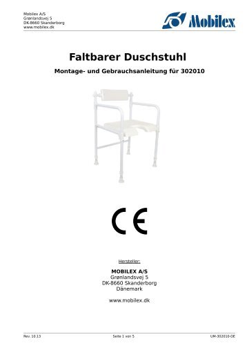Faltbarer Duschstuhl - mobilex-care.com