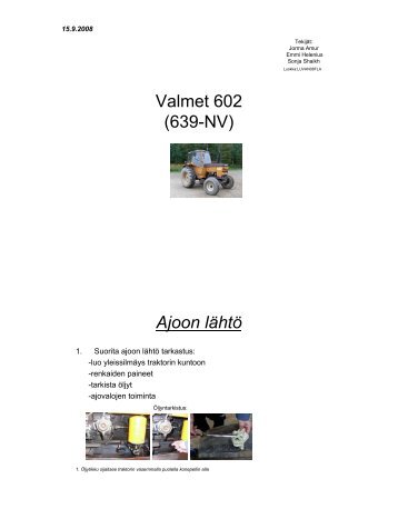 Valmet 602 (639-NV) Ajoon lÃ¤htÃ¶