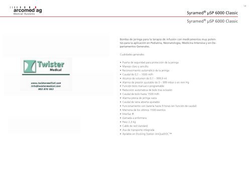 Syramed® µSP 6000 Classic Syramed® µSP 6000 ... - Twister Medical