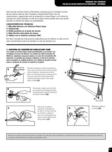 1. SISTEMA DE TENSIÃN DE SABLES BAT-CAM Este ... - Neil Pryde