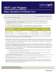 Heat loan steps, standards & enrollment form - National Grid