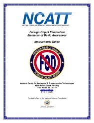 Foreign Object Elimination Elements of Basic Awareness ... - NCATT