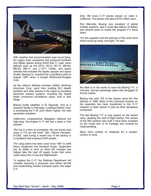 The Mad Dog âGrowlâ âApril / May 2006 Page 1 - Delta Virtual Airlines