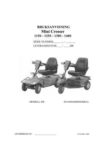 Bruksanvisning - Minicrosser