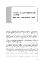 How (well-structured) talk builds the mind - Learning Research and ...