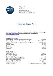 Agenda des formations - CNRS