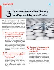 Questions to ask When Choosing an ePayment ... - Paymetric