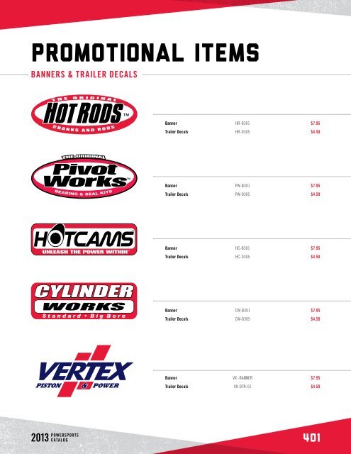 POWERSPORTS PRODUCTS CATALOG