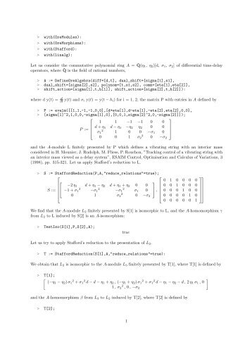 Let us consider the commutative polynomial ring A = Q(Î·1