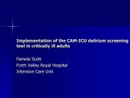 Implementation of the CAM-ICU delirium screening tool in critically ill ...