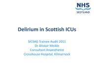 Delirium in ICU - The Scottish Intensive Care Society Audit Group
