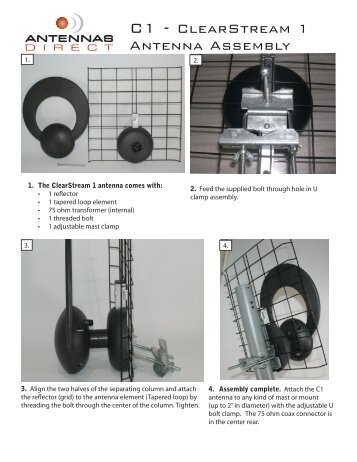 C1 - ClearStream 1 Antenna Assembly - Antennas Direct