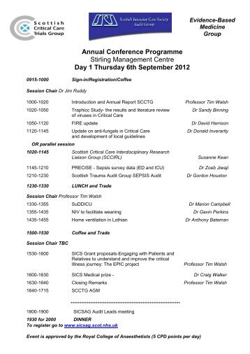 Annual Conference Programme - The Scottish Intensive Care ...